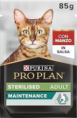 Pro Plan Pouch Sos İçinde Sığır Etli Kısırlaştırılmış Kediler için Yaş Kedi Maması 85gr x 26 Adet