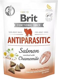 Brit Care Functional Snack, Parazit Önlemek İçin, Tahılsız, Somon Balıklı Ve Papatyalı, Fonksiyonel Yetişkin Köpek Ödülü, 150 g