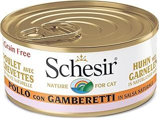 Schesir Yetişkin Kedi Konservesi 70 Gr Tavuk Etli + Karides