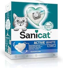Sanicat Active White Topaklanan Kedi Kumu (Kokusuz) 6L