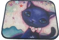 Miapet Elekli Desenli Kedi Tuvalet Önü Paspası 60 x 45 cm Mavi Kedi