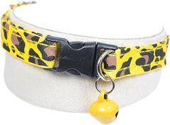 X-Perk Zilli Kedi Köpek Taması Leopar Desenli Sarı Renk