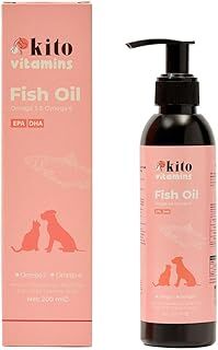 Kito Balık Yağı 200 ml (Kedi ve Köpekler için Omega 3 & 6 İçerikli Deri, Tüy, Eklem ve Kalp Sağlığı Destekleyici Balık Yağı)