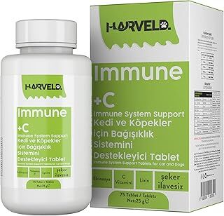 Harveld Immune C Kedi Köpek Bağışıklık Sistemi Destekleyici Vitamin Mineral Kaynağı Şeker Ilavesiz Tablet