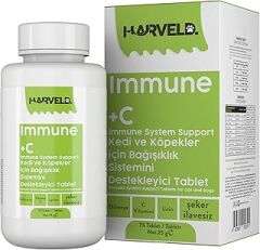 Harveld Immune C Kedi Köpek Bağışıklık Sistemi Destekleyici Vitamin Mineral Kaynağı Şeker Ilavesiz Tablet