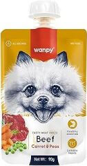 Wanpy Taze Sığır Etli&Havuçlu Köpek Et Ezmesi 90 gr