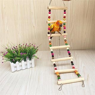 Petistera Muhabbet Kuşu İçin Ahşap Köprü/Merdiven 27x7cm