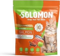 Solomon Kısırlaştırılmış Somon'lu Süper Premium Kedi Maması 1,5 kg - Hipoalerjenik - Düşük Tahıllı