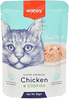 Wanpy Pouch Tavuklu & Deniz Taraklı Yaş Kedi Maması (85Gr X 12 Adet)