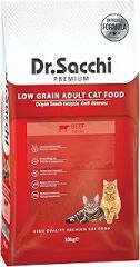 Dr.Sacchi Düşük Tahıllı Sığır Etli Yetişkin Kedi Maması 10kg