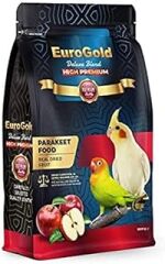 EuroGold Deluxe Blend Gerçek Elmalı Premium Paraket Kuşu Yemi, 1 Kg