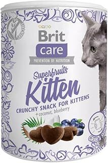 Brit Care Superfruits Crunchy Snack, Süper Besinli (Hindistan Cevizi Ve Yabanmersini), Tahılsız, Kıtır Yavru Kedi Ödülü, 100 g