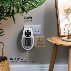 PM-20327 500 WATT PRİZ TİPİ UZAKTAN KUMANDALI TAŞINABİLİR ISITICI (ZAMANLAYICI) (OM-1211)