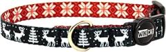 Wikipet Rudolph Dark Kedi Boyun Tasması, Boğulma Önleyici Kilitli, Zil Hediyeli (Koyu Lacivert, Geyikli)
