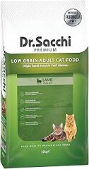 Dr.Sacchi Düşük Tahıllı Kuzu Etli Yetişkin Kedi Maması 10Kg