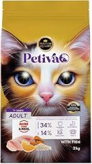Petiva Yetişkin Kediler İçin Balık Etli Kuru Kedi Maması (3 Kg, Balık)