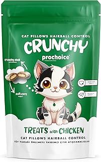Prochoice Crunchy Hairball Control, Kediler için Tüy Yumağı Önlemeye Yardımcı Tavuklu Çıtır Atıştırmalık 60 gr