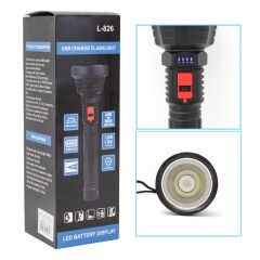 L-826 USBLİ ŞARJLI 3 KADEMELİ 500 LÜMEN LEDLİ EL FENERİ