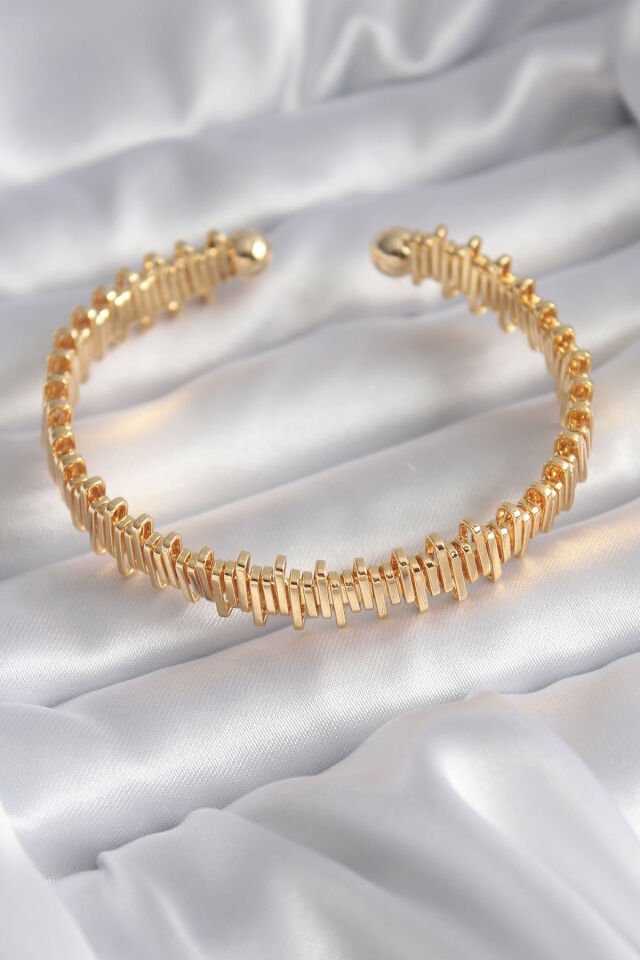 316L Çelik Özel Seri  Gold Renk Dorika Model Kadın Bileklik
