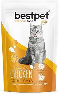 Bestpet Yetişkin Kediler İçin Tavuk Etli Ve Pirinçli Kuru Mama, 1 kg