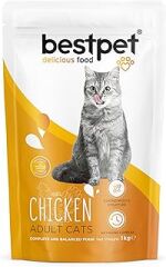 Bestpet Yetişkin Kediler İçin Tavuk Etli Ve Pirinçli Kuru Mama, 1 kg