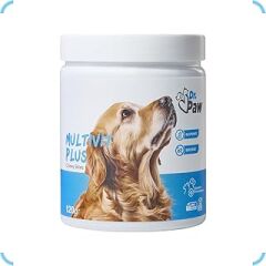 Dr. Paw - Multivit Plus Büyük Irk Köpekler için Günlük Vitamin Takviyesi Çiğnenebilir Tablet (60 adet, 120 gr)