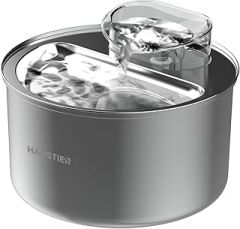 Haustier WF009L Otomatik Kedi Su Sebili,Kedi Su Çeşmesi, Su Pınarı 3.5Lt Geniş Hazne, SUS304 Çelik, Ultra Sessiz, Çok Katmanlı Filtrasyon, Metal Tasarım