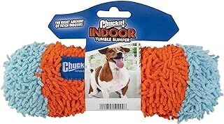 Chuckit! Indoor Fetch Tumble Bumper Dog Toy (8.5 Inch), Orange and Blue