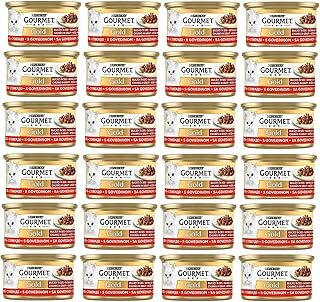 Gourmet Gold Parça Etli Sığır Etli Yaş Kedi Maması (24 x 85 gr)