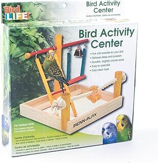 Penn-Plax Bird Life ahşap oyun parkı, muhabbet kuşları ve papağanlar için mükemmel, küçük