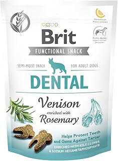 Brit Care Functional Snack, Dişler Ve Diş Etlerini Korumak İçin, Tahılsız, Geyik Etli Ve Biberiyeli, Fonksiyonel Yetişkin Köpek Ödülü, 150 g