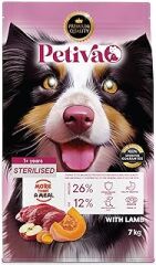 Petiva Kısırlaştırılmış Yetişkin Köpekler İçin Kuzu Etli Kuru Köpek Maması (7 Kg, Kuzu)