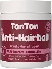 Tonton Glutensiz Anti-Hairball Malt 60 Tablet(Yumuşak&Çiğnenebilir, Biotin, Çinko, Taurin Destekli)