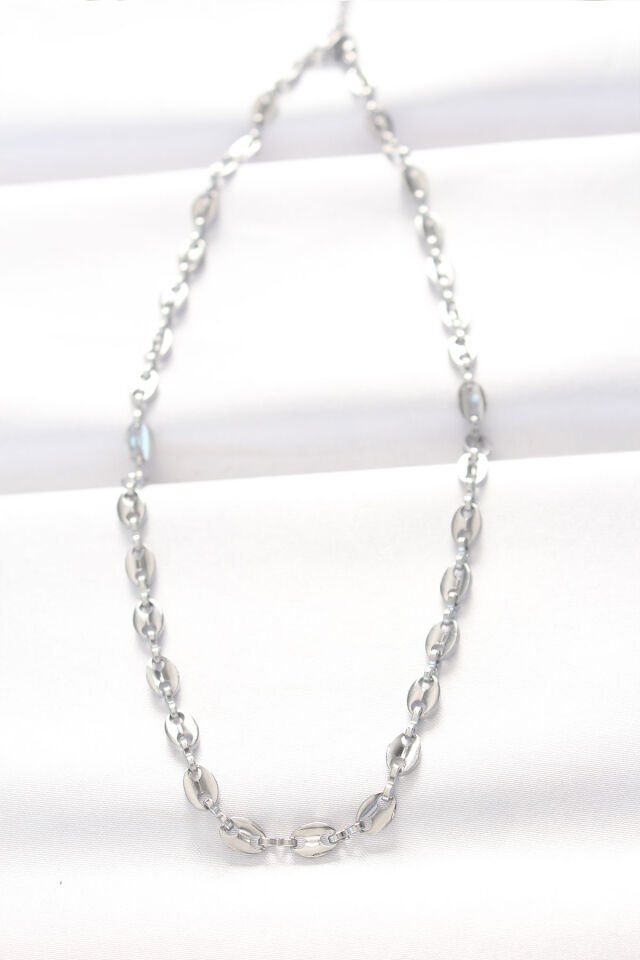 316L Çelik Özel Seri   Silver Renk Gemici Zincir Kolye