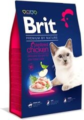 Brit Premium By Nature Kısırlaştırılmış Kediler İçin, Tavuk Etli Kuru Mama, 8 kg