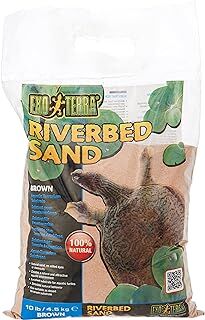 Exo Terra Riverbed kumu, akvaryum substratı, doğal kum, su kaplumbağaları için mükemmel substrat, çöl kumu olarak da kullanılabilir, kahverengi, 4,5 kg
