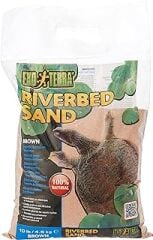 Exo Terra Riverbed kumu, akvaryum substratı, doğal kum, su kaplumbağaları için mükemmel substrat, çöl kumu olarak da kullanılabilir, kahverengi, 4,5 kg