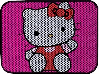 eryatex Elekli Tuvalet Önü Kedi Kumu Paspası Renkli Desenli Elekli Kedi Tuvalet Önü Kum Toparlayıcı Paspas 80 x60 cm (desen hello kitty)