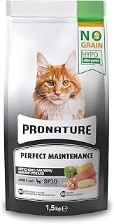 Pronature Hypo-Allergenic Tahılsız Yetişkin Kedi Maması Somon, Karides ve Enginarlı 1,5 Kg