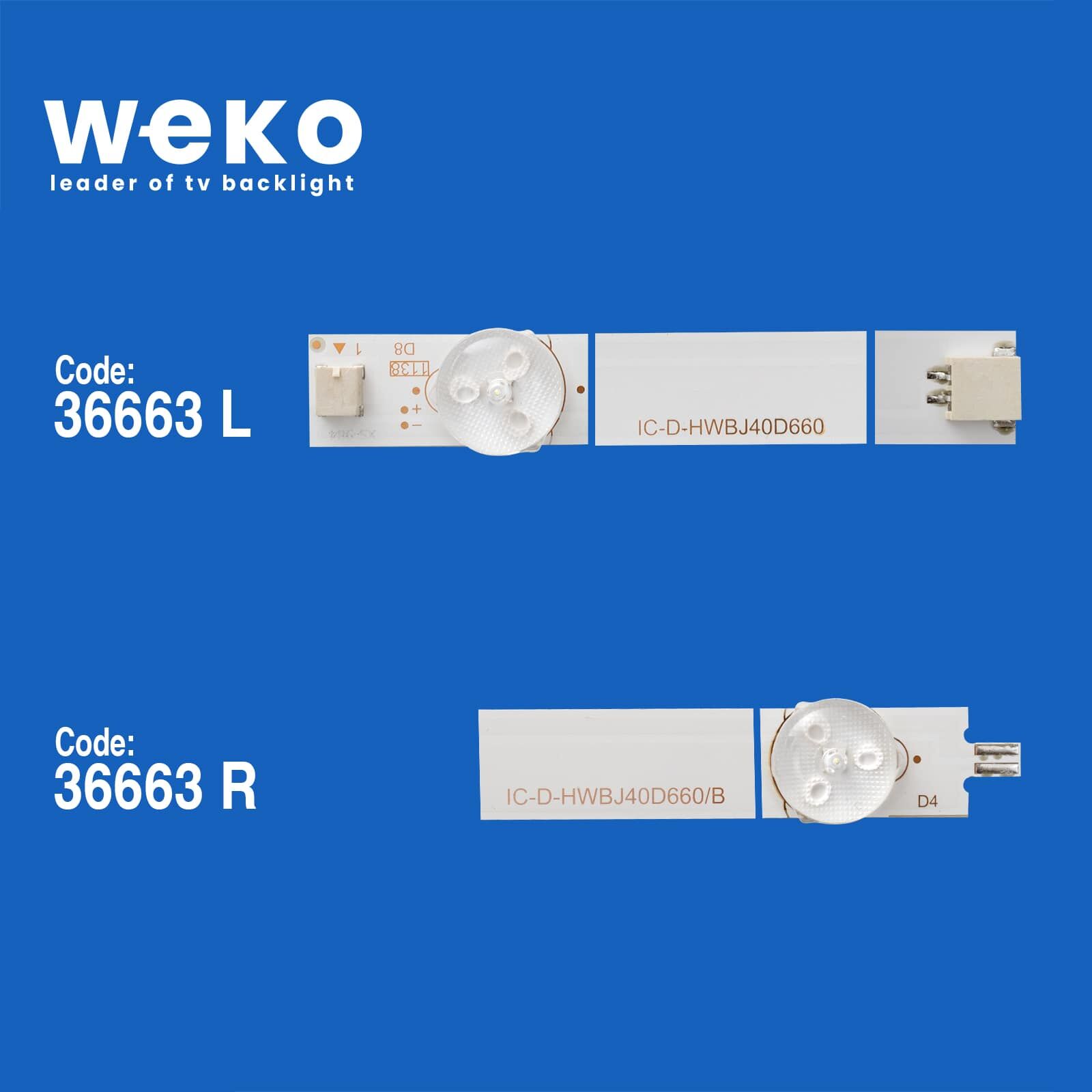 5692 36663X3 IC-D-HWBJ40D660 9P84 3 ADET LED BAR (BÖLÜNMÜŞ ÜRÜN) 6 PARÇA