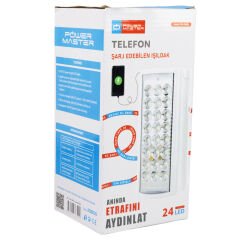 PM-23800 24 LEDLİ TELEFON ŞARJ EDEBİLEN IŞILDAK (6V4A AKÜLÜ * POWERBANK ÖZELLİKLİ)