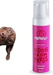 Metapet Koku Giderici Kuru Köpük Köpek Şampuanı, Doğal ve Organik Hassas Ciltli Yavrular için Uygun, 200 ML