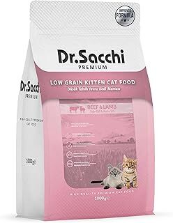 Dr.Sacchi Premium Düşük Tahıllı Sığır Etli Ve Kuzu Etli Yavru Kedi Maması 1 Kg