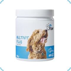 Dr. Paw Multivit Plus Küçük Irk Köpekler için Glütensiz ve Şekersiz Günlük Vitamin ve Sağlık Destekleyici Çiğnenebilir Tablet (60 Tablet, 90 Gr)