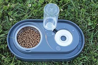 Miapet Hazneli Kedi-Köpek Mama Ve Su Kabı Seti 1000ml Gri