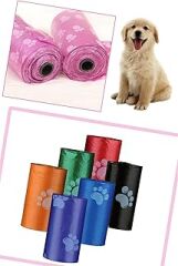 4lü Evcil Hayvanlar Için Pati Desenli Kedi Köpek Kaka Poşeti Torbası