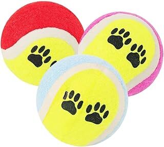 Outdoor Outlet 3'lü Renkli Desenli Tenis Topu Kedi Köpek Oyuncağı