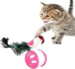 Tineke TEKERLEKLİ HACIYATMAZ KUŞ KEDİ OYUNCAĞI 1 ADET (PEMBE)