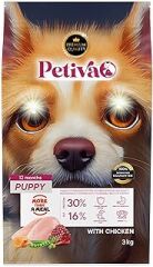 Petiva Yavru Köpekler İçin Tavuk Etli Kuru Köpek Maması (3 Kg, Tavuk)