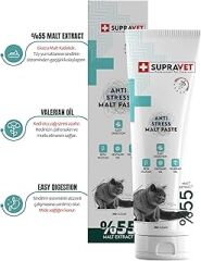 Supravet Anti Stress Relax Paste Sakinleştirici Kedi Macunu 100 gr (Şekersiz) (%55 Extra Malt)